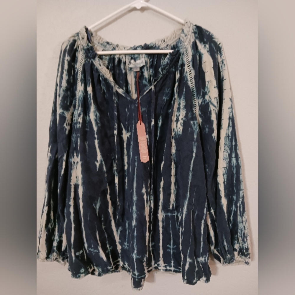 Knox rose tie dye blouse